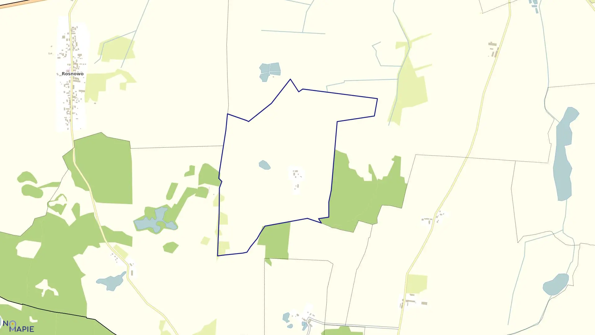 Mapa obrębu Drzesz w gminie Trzcińsko-Zdrój